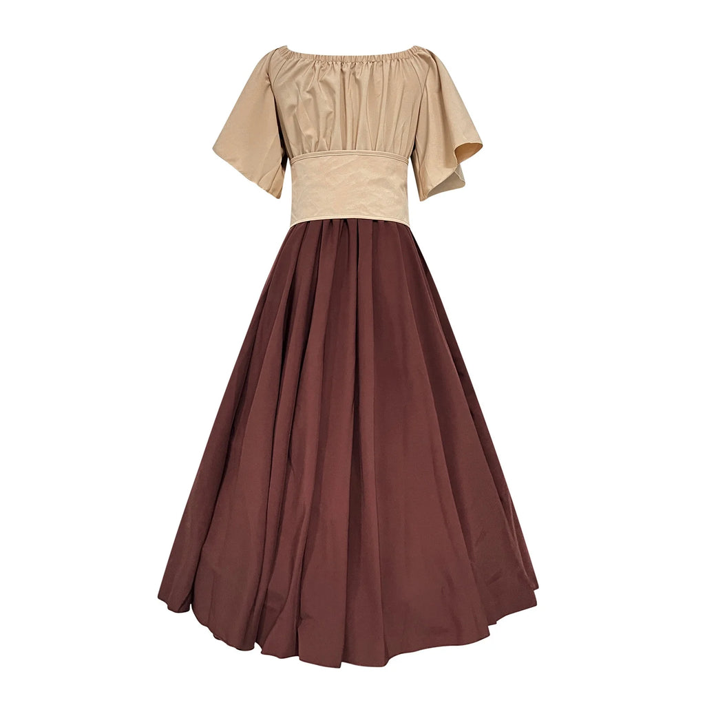 UPPADA Womens Renaissance Faire Dresses Medieval Irish Traditional plus Size Dresses Ruffle over Dress Corset Retro Cosplay Gown