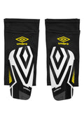 Junior Soccer Slip-In Shin Guards, Soccer Protection Gear, Soccer Sleeve, Medium Size, Yellow, Black