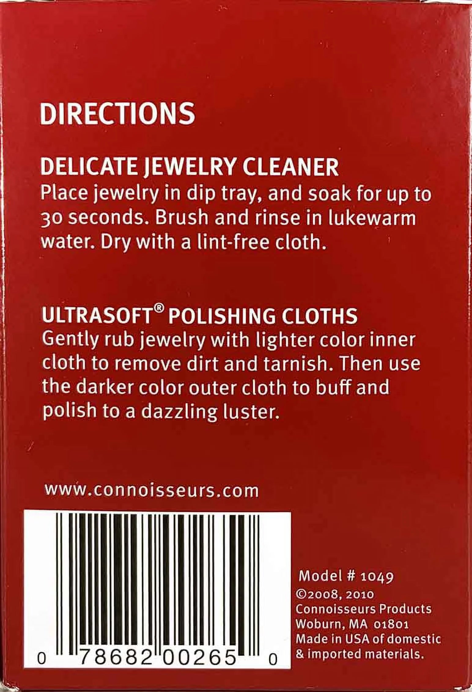 All-Purpose Jewelry Cleaning Kit with Cleaner Solution and Polishing Cloths