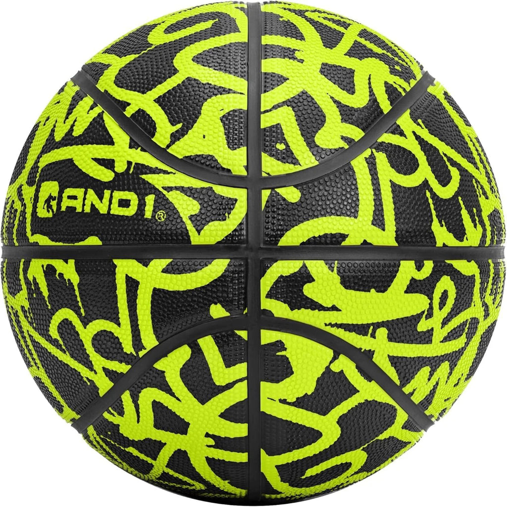 Fantom Graffiti Rubber Basketball, Size 7 (29.5"), Deep Channel Construction, Indoor/Outdoor Use